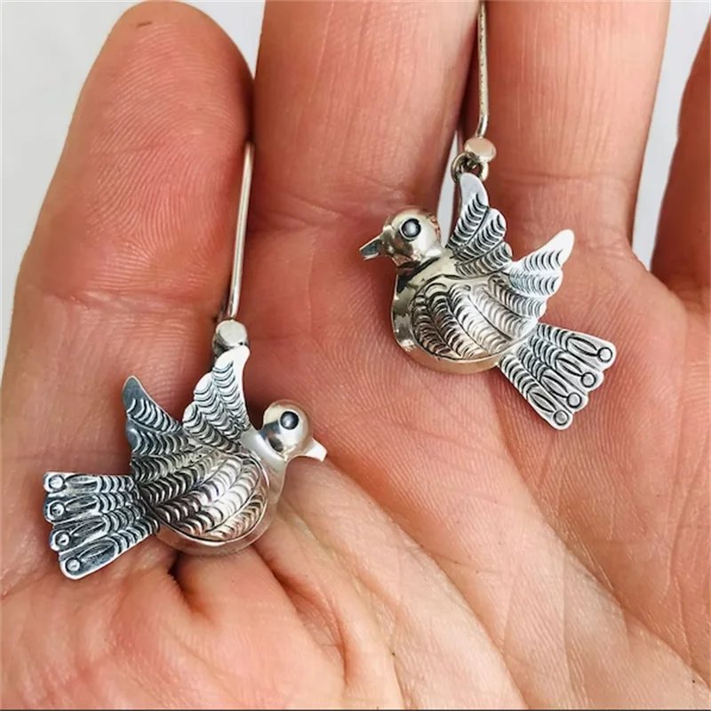 Vintage Bird Dangle Earrings