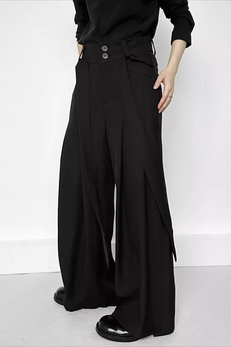 Ruched Ribbon Minimalist Pants