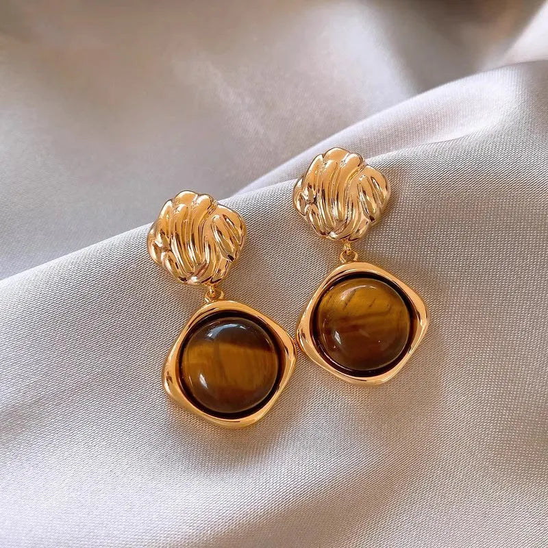 Elegant Tiger'S Eye Earrings