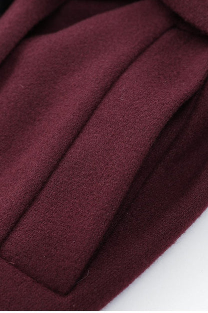 Scarf Collar Long Overcoat