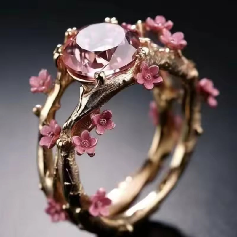 Romantic Floral Pink Ring