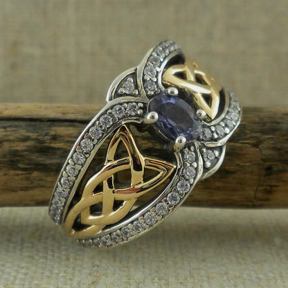 Silver & Gold Zirconia Ring