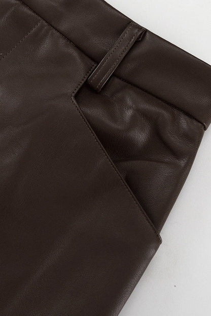 Faux Leather Pencil Maxi Skirt