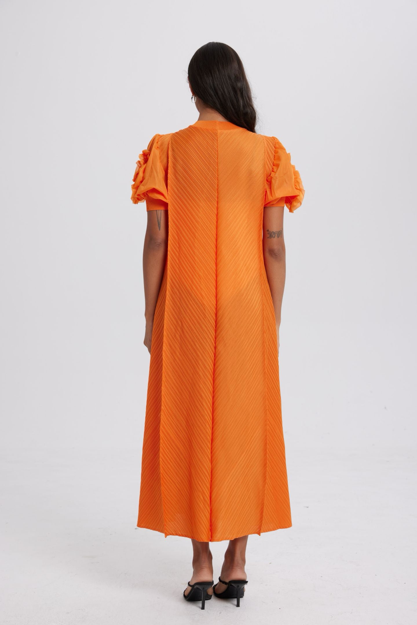 Jessica Applique Textured Midi Dress