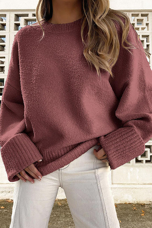 Crewneck Drop Shoulder Relax Fit Sweater