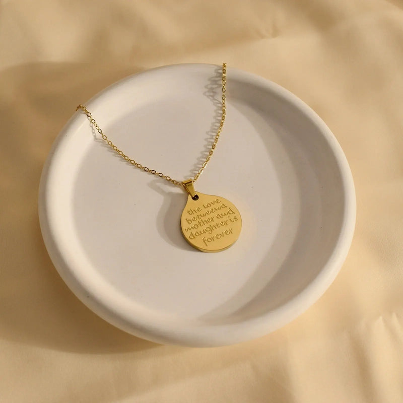 Engraved Gold Necklace