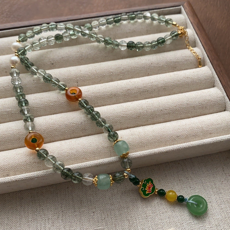 Vintage Green Jade Necklace