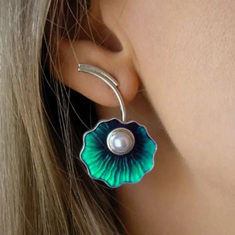 Vintage Pearl Flower Earrings