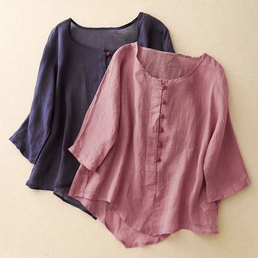 Aiease™ Everluxe Linen Blouse — Own Effortless Grace and Unstoppable Confidence Every Day