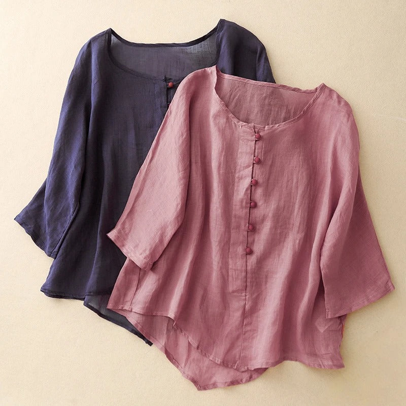 Aiease™ Everluxe Linen Blouse — Own Effortless Grace and Unstoppable Confidence Every Day