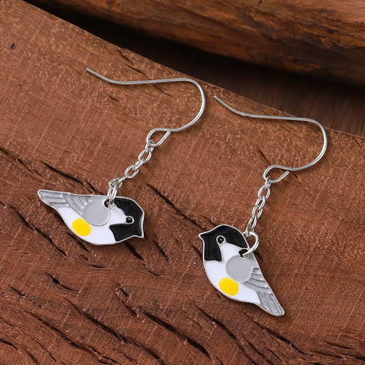 Enamel Bird Earrings