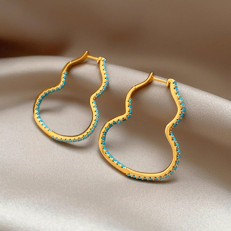 Elegant Turquoise Hoop Earrings