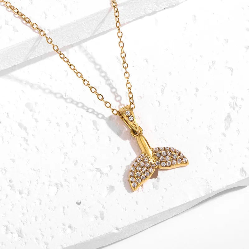 Golden Mermaid Tail Necklace