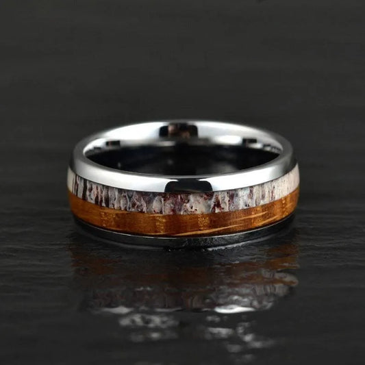 Antique Wood Inlay Ring