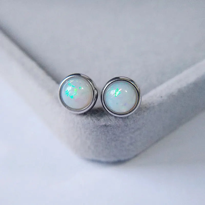 Opal Stud Earrings