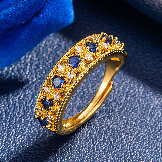 Elegant Sapphire Gold Ring