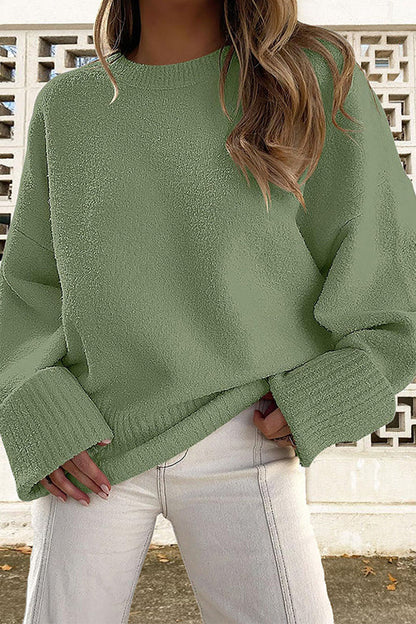 Crewneck Drop Shoulder Relax Fit Sweater