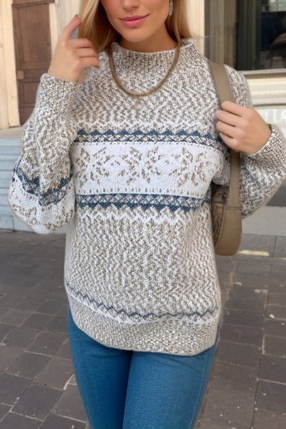 Christmas Turtleneck Snowflake Sweater