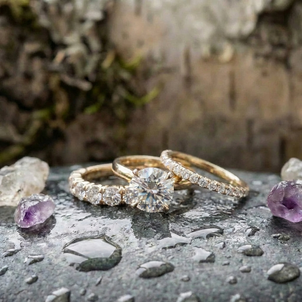 Vintage Bright Elegant Ring Set