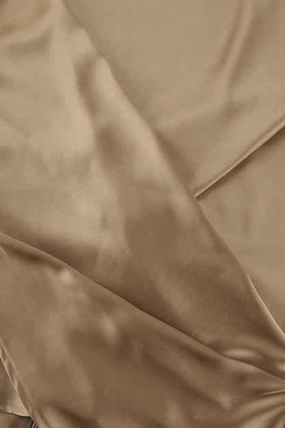 Satin Crew Neck Pullover Blouse