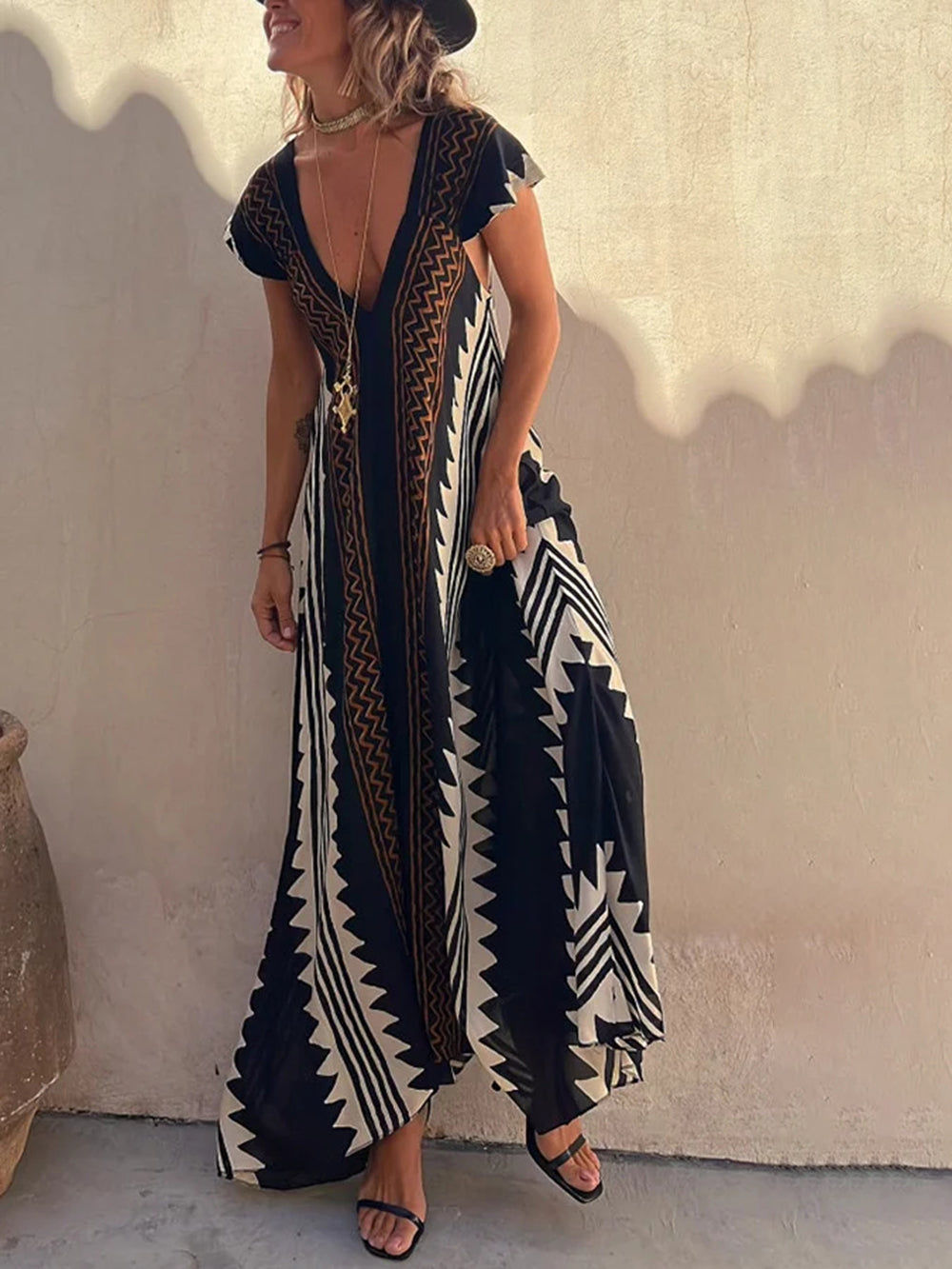 Shannon Aztec Print Maxi Dress