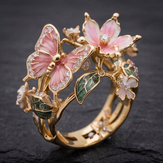 Vintage Golden Prifddinas Floral Ring