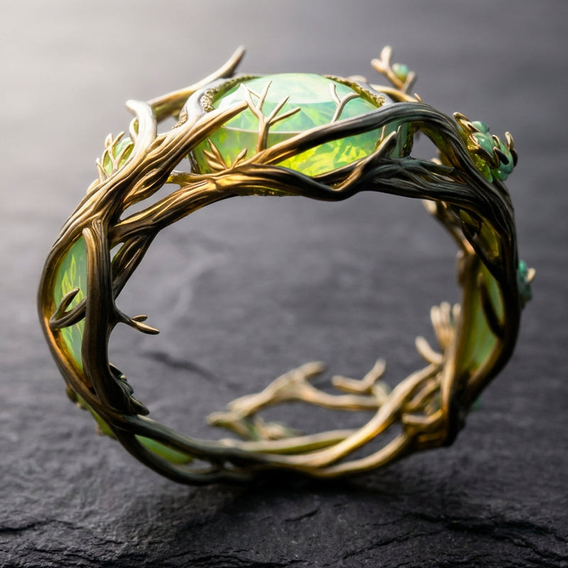 Green Opal Nature Ring