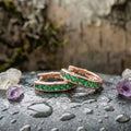 Emerald Diamond Earrings In Gold