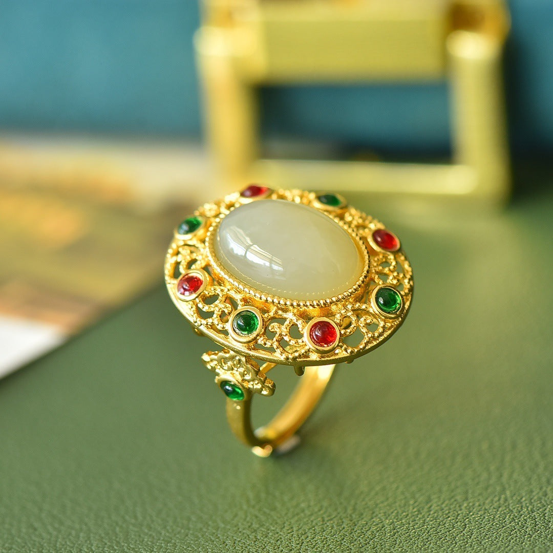 Vintage Jade Gold Ring