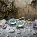 A Crystal Drop Earrings In Gold And Silver