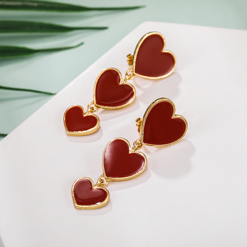 Romantic Red Heart Earrings