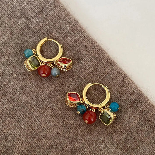 Colorful Gemstone Earrings