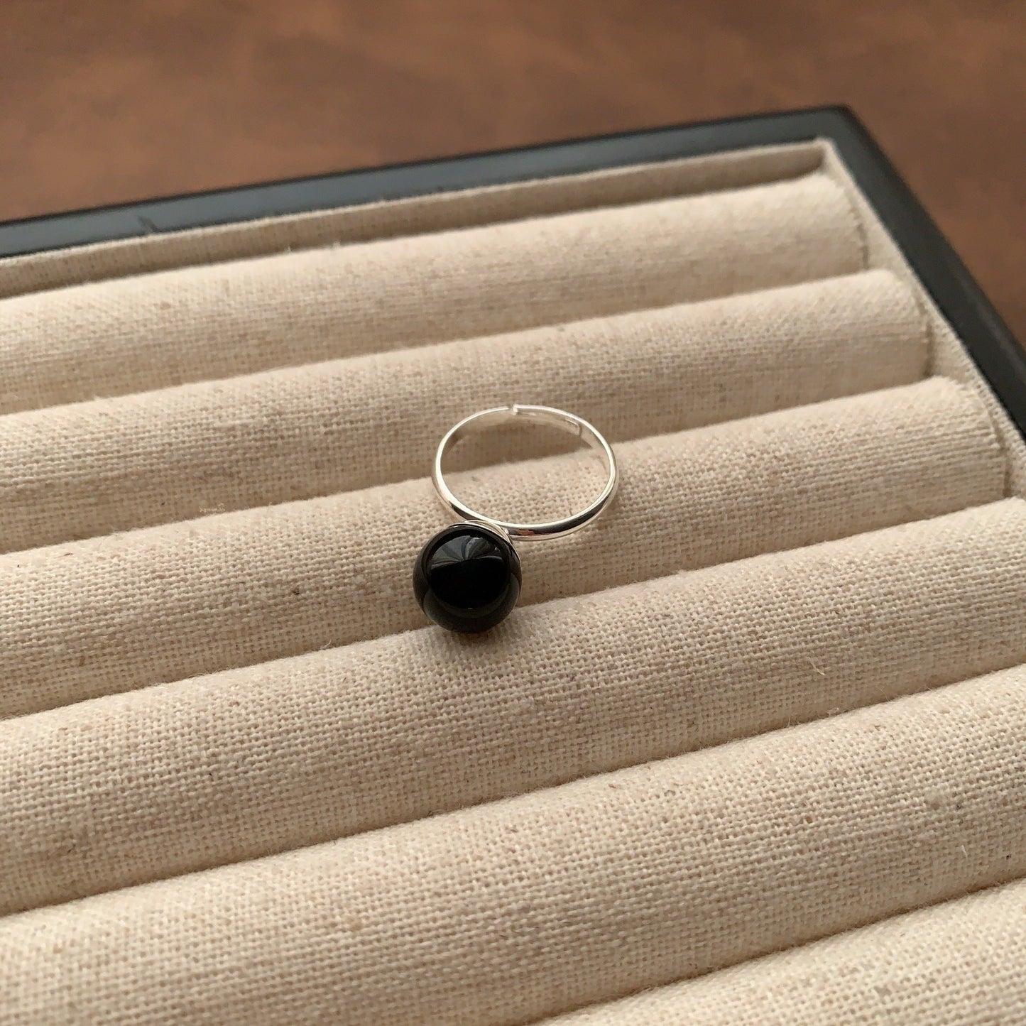 Minimalist Black Onyx Ring