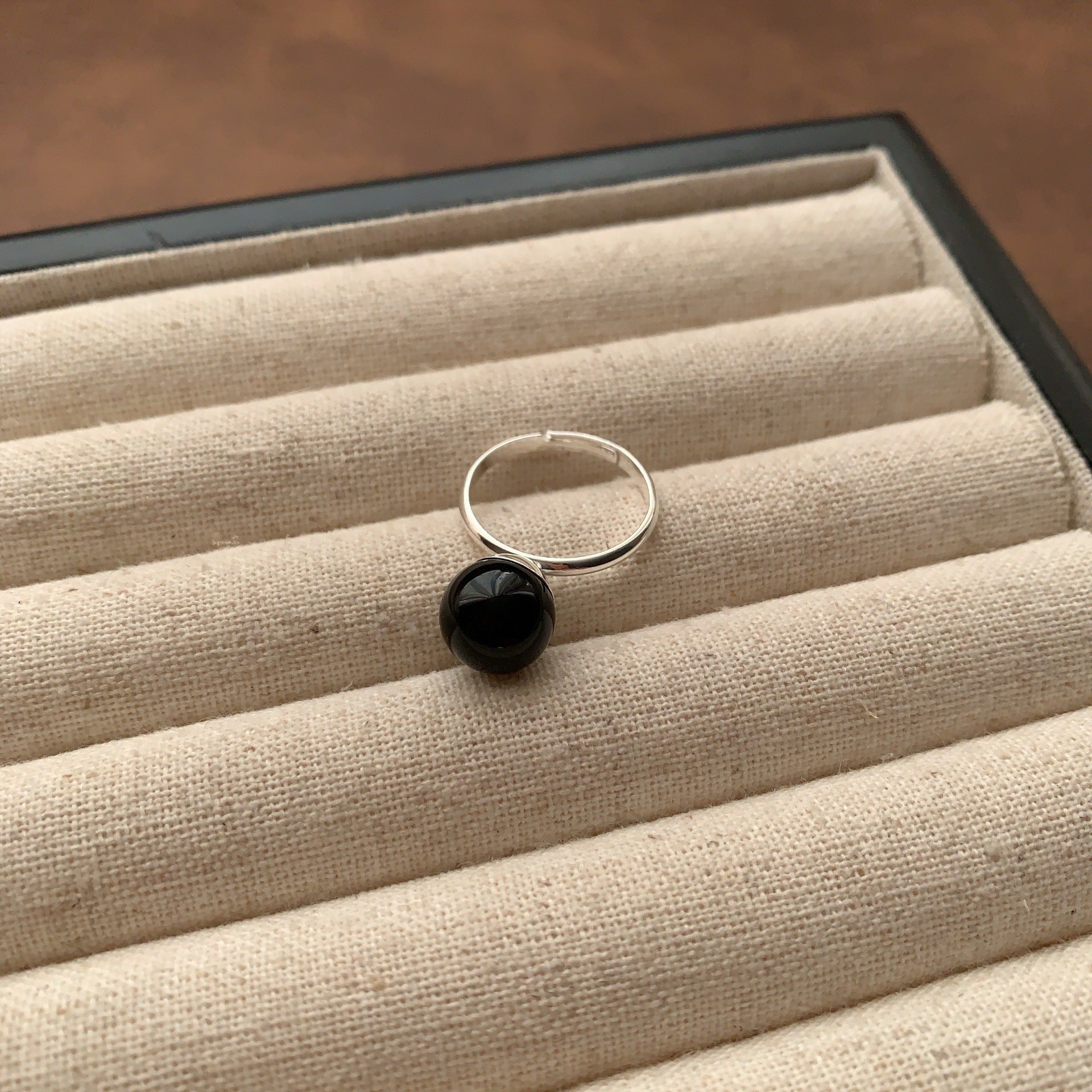 Minimalist Black Onyx Ring