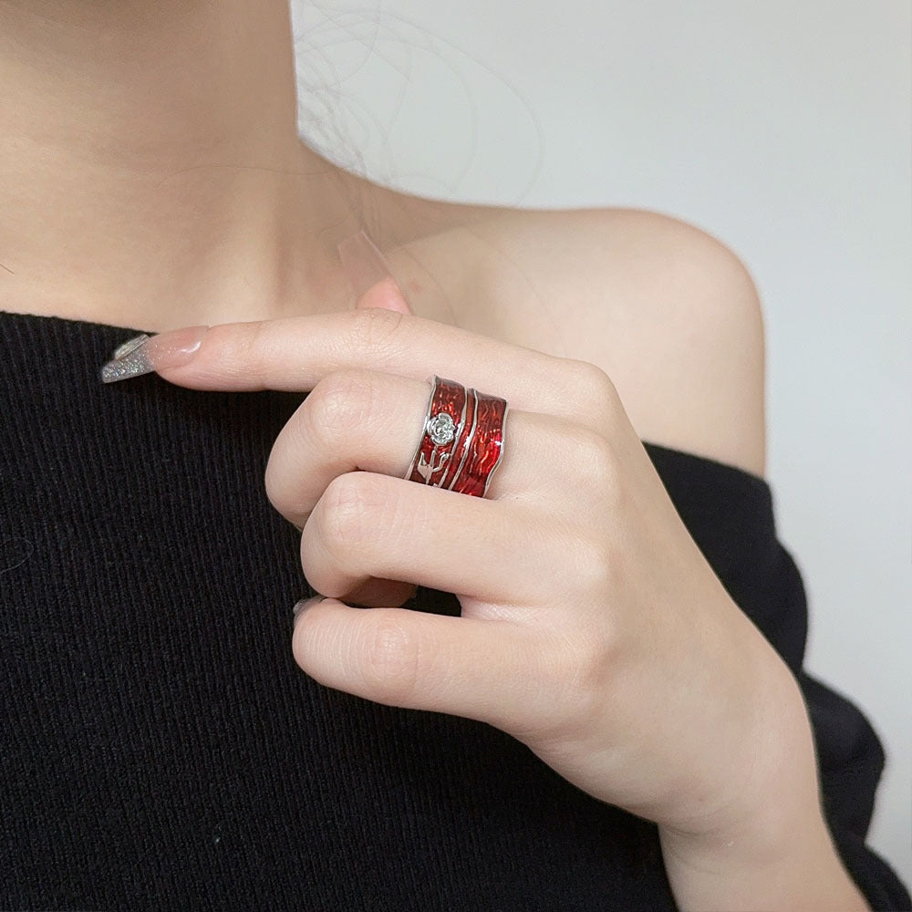Vintage Red Crystal Ring