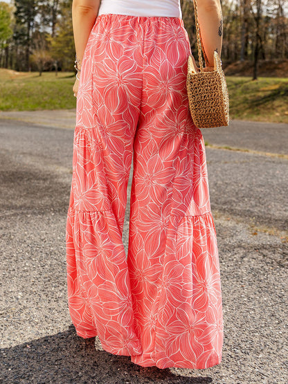 Tiered Wide Leg Pants