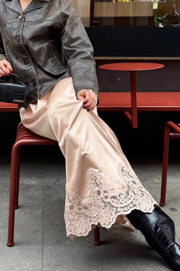 Lace Trim a Line Skirt