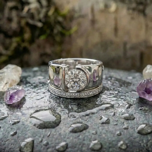 An Elegant Wide Band Geometric Channel Set Ring