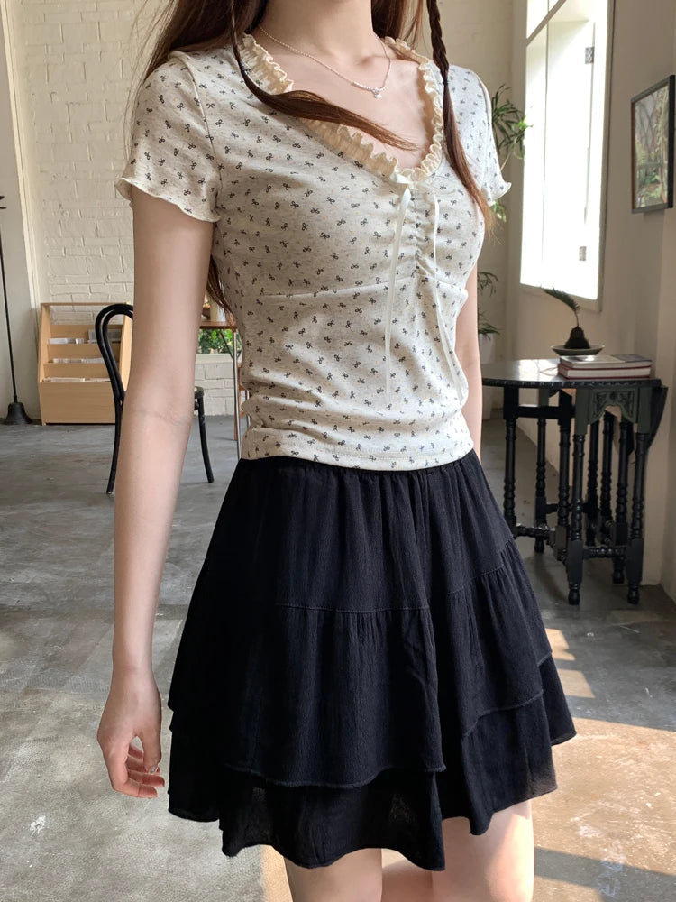 Dressbetty - Smlsummer Pleated Mini Skirt