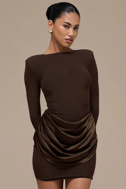 Color Ruched Bodycon Dress