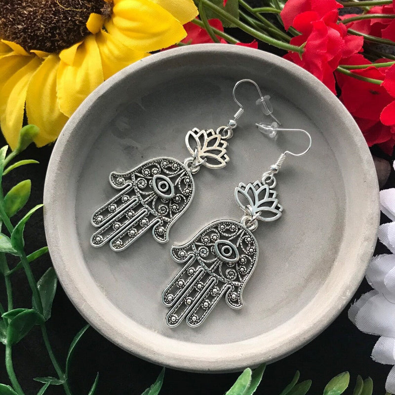 Vintage Hamsa Earrings