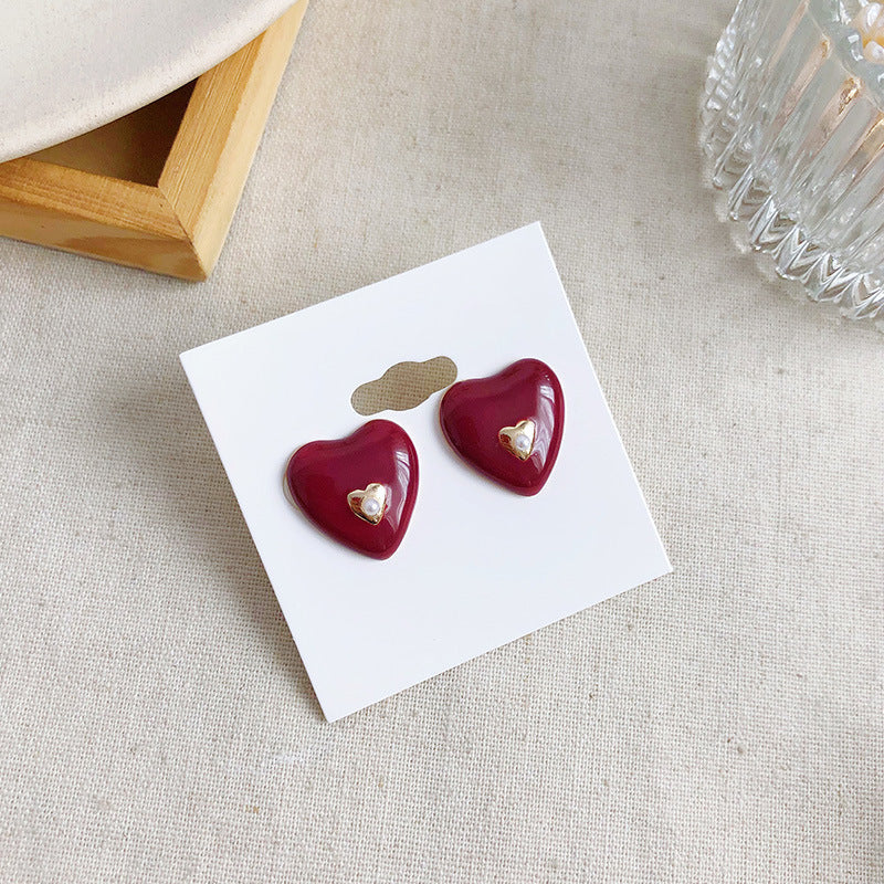 Romantic Red Heart Earrings
