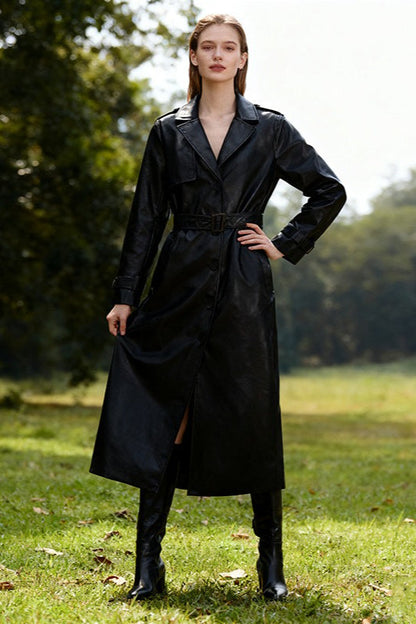 Style Single Breast Belted Overcoat