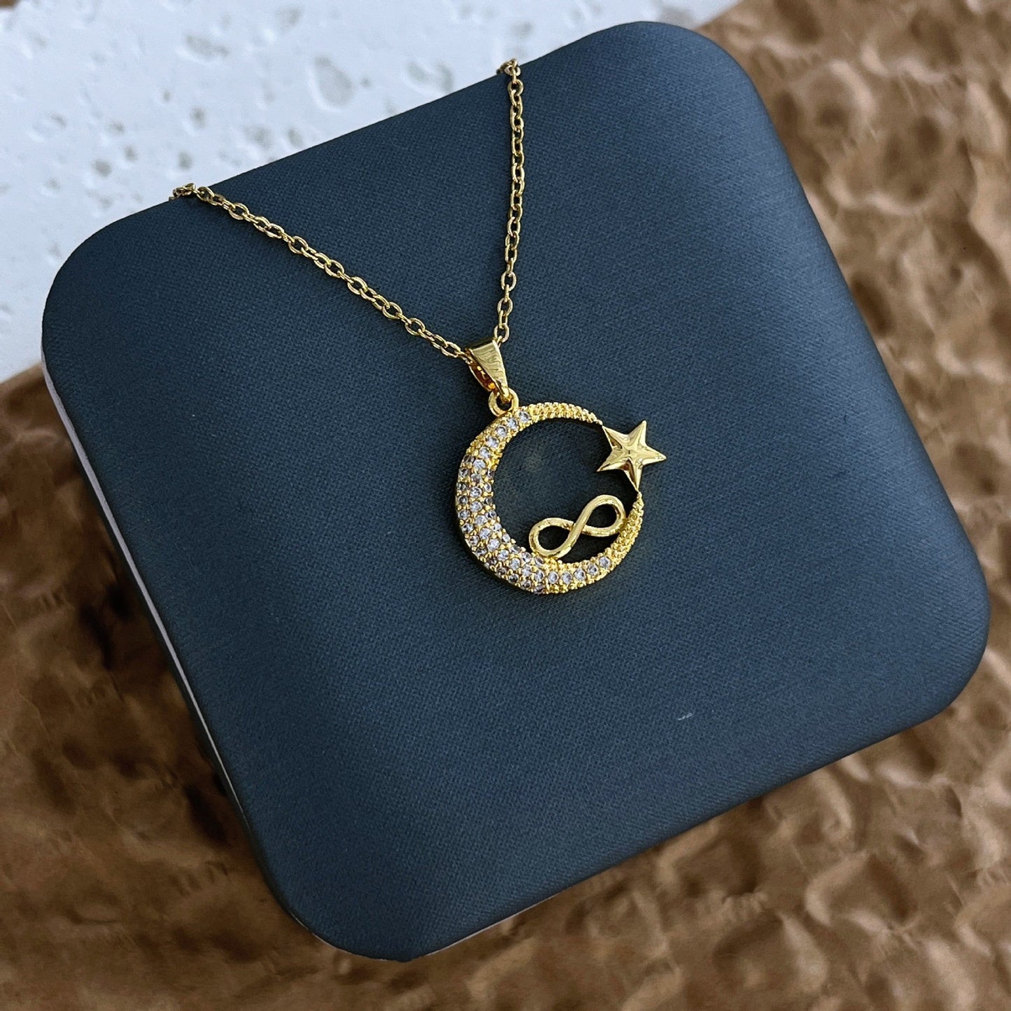 Celestial Moon Star Necklace