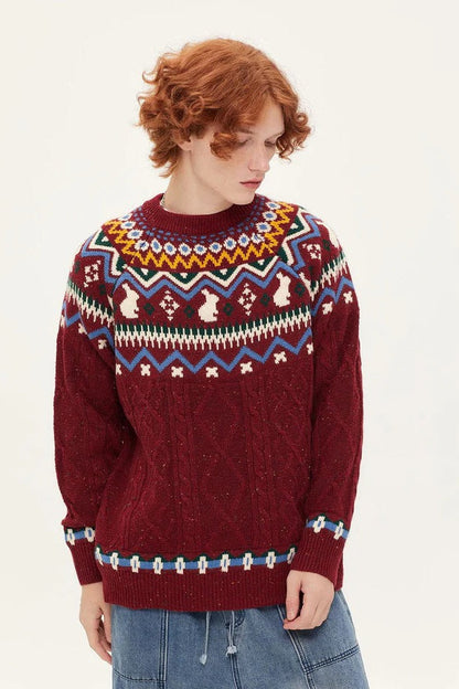 Crew Neck Knitted Sweater