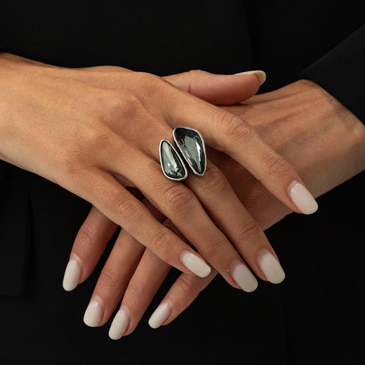 Modern Hematite Ring