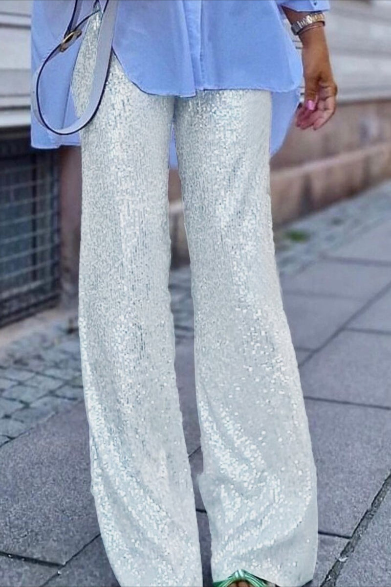 Sequin Straight Leg Pants