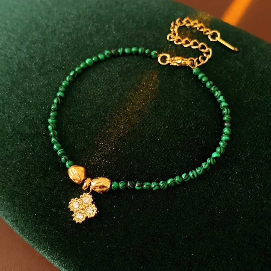 Elegant Green Beaded Bracelet