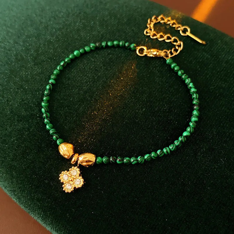 Elegant Green Beaded Bracelet