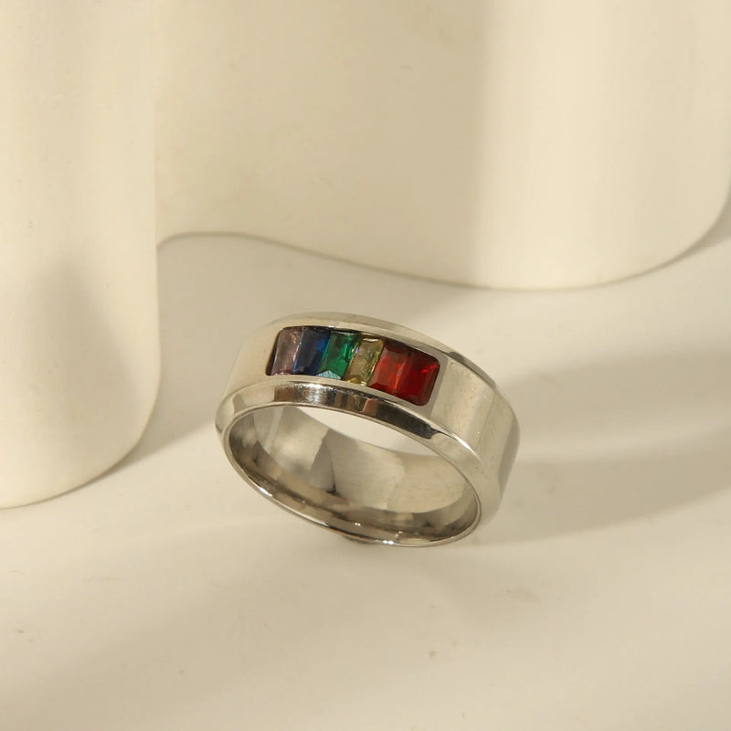 Rainbow Gemstone Ring